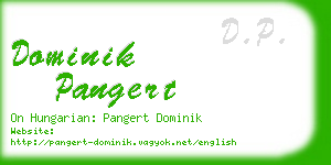 dominik pangert business card